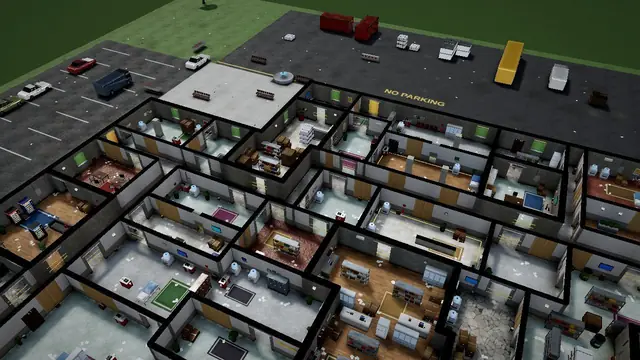 In-game view of St. Raphael Hospital